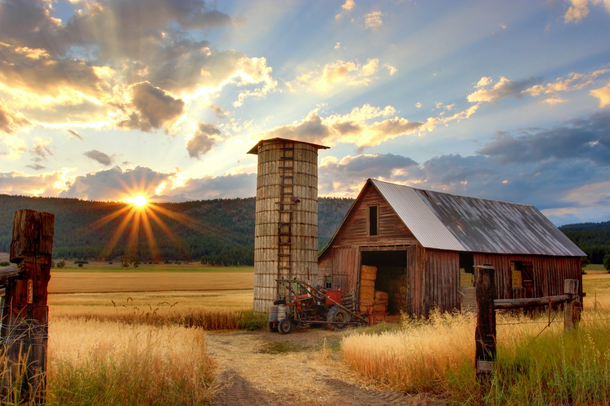 Country road through hills